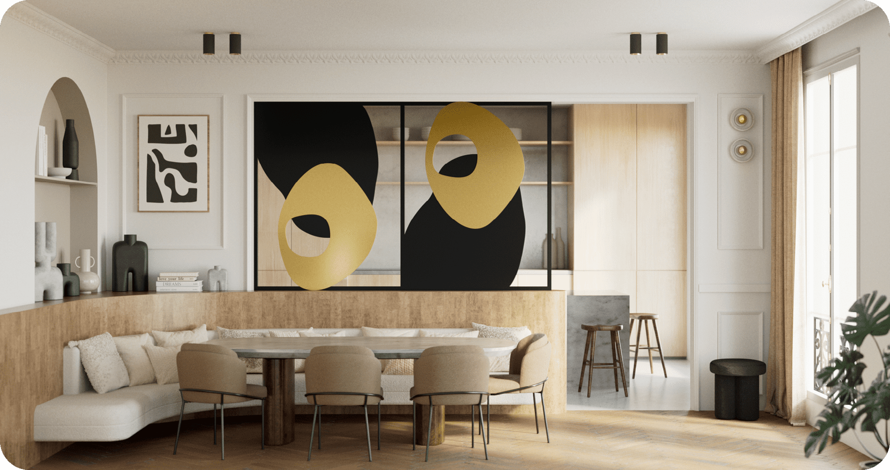 Organic Shape avec laiton